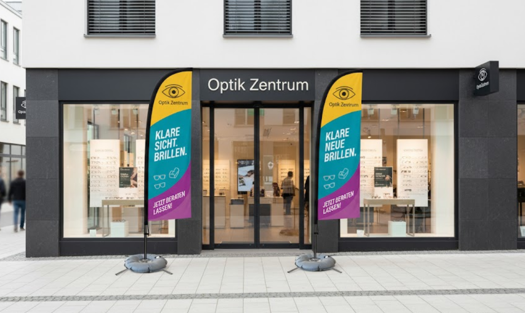 beachflag wir machen druck