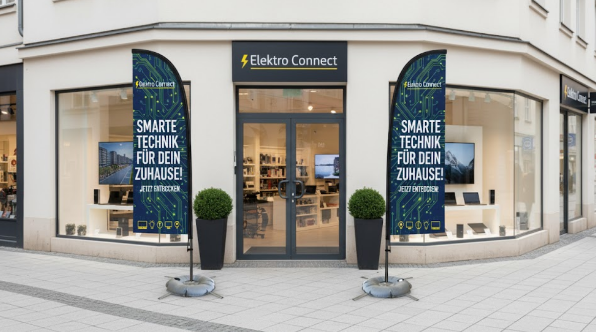 beachflag beidseitig bedruckt