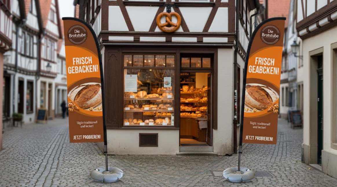 beachflag beidseitig bedruckt
