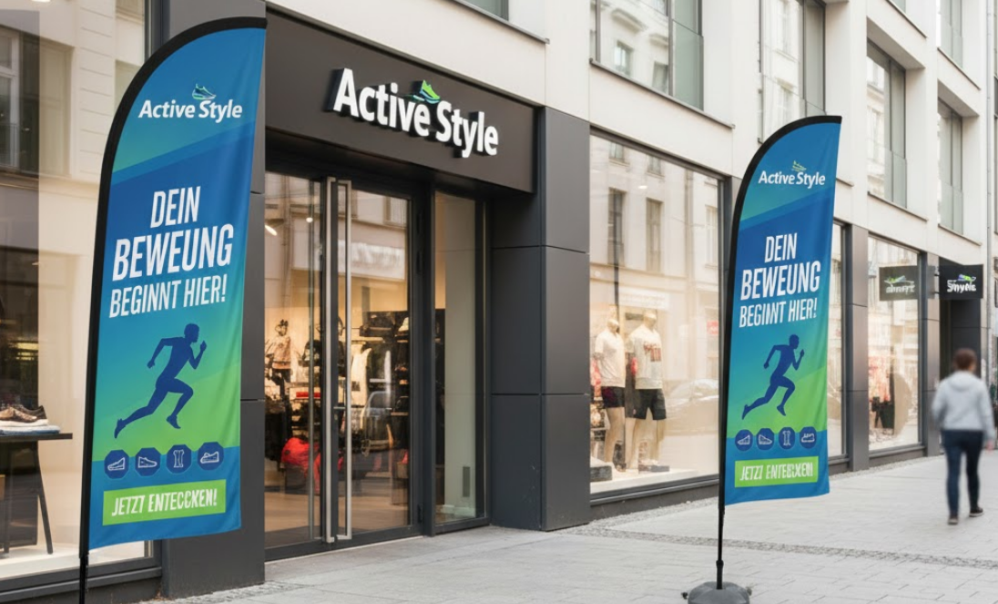 beachflag wir machen druck
