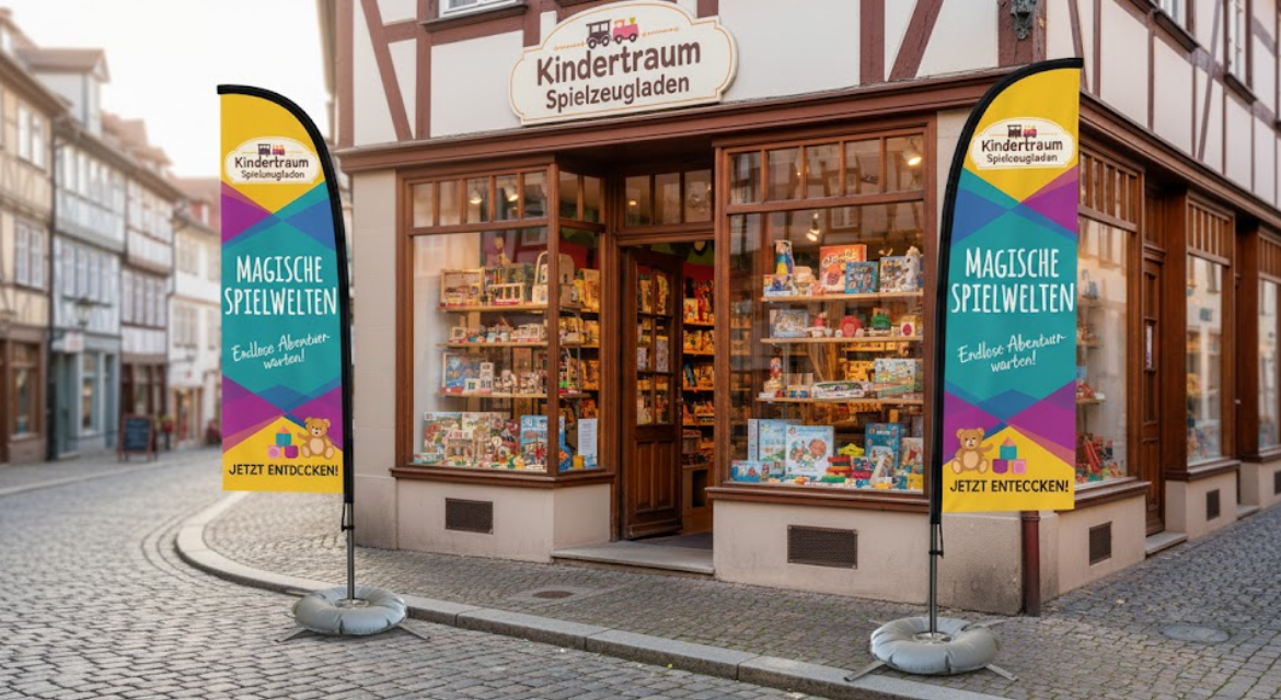 beachflag beidseitig bedruckt
