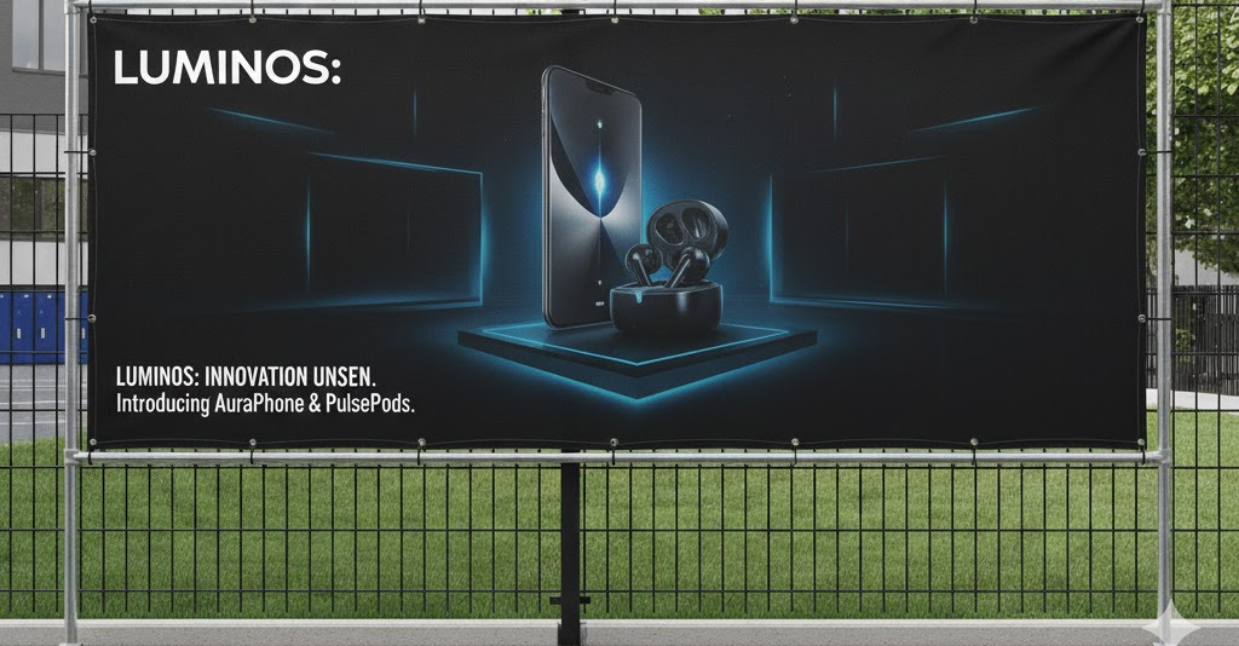 Textilbanner mit Ösen