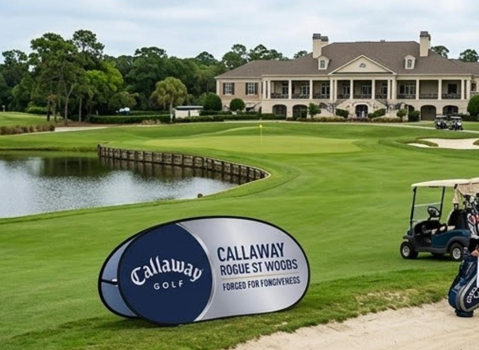 Golf-Event Branding: Pop-up Banner für das Putting Green