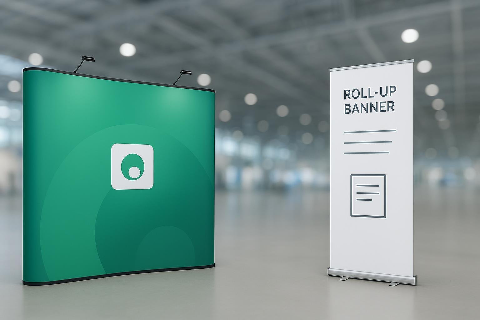 Pop-up Display vs. Roll-up Banner Vergleich für Messe & Event